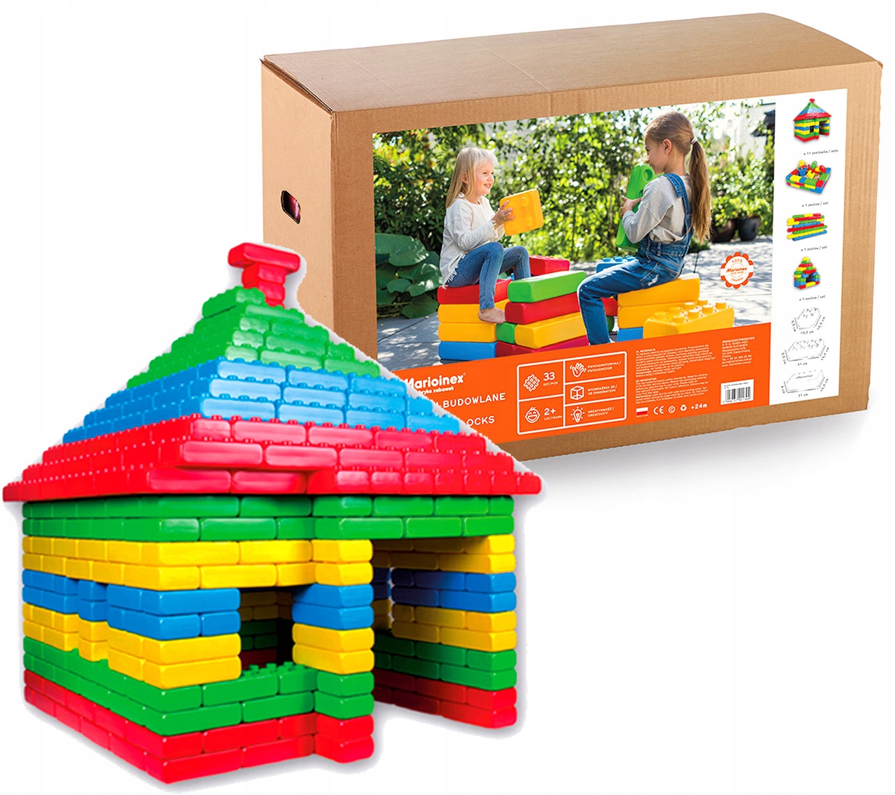 Marioinex Polish Blocks Mega Brick 33 El