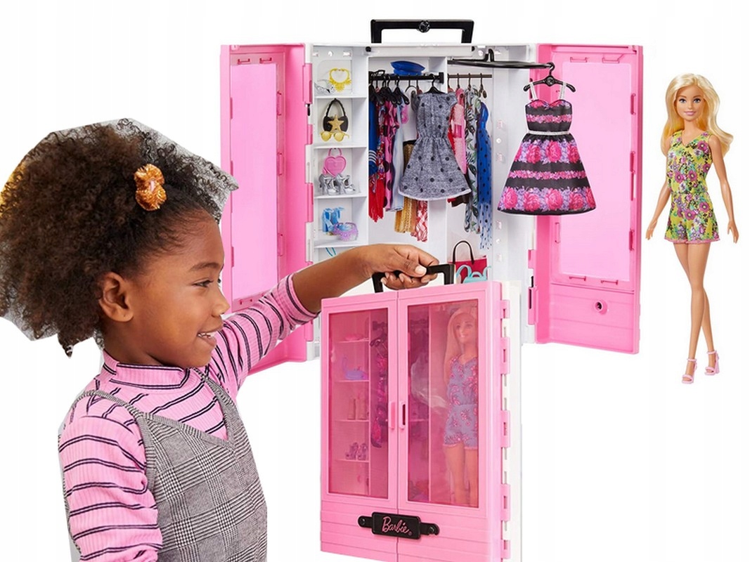 Barbie Doll Wardrobe pre oblečenie + bábika GBK12