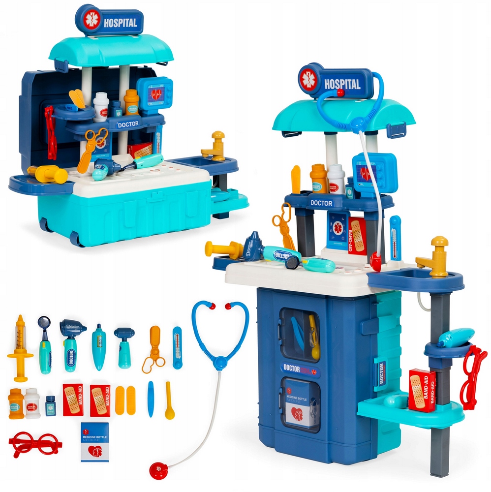 Doktorova súprava 3in1 Doctor's Suitcase 19 príslušenstva