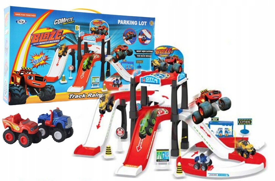 Track Blaze a Mega Machine Parking Set a 2 autá