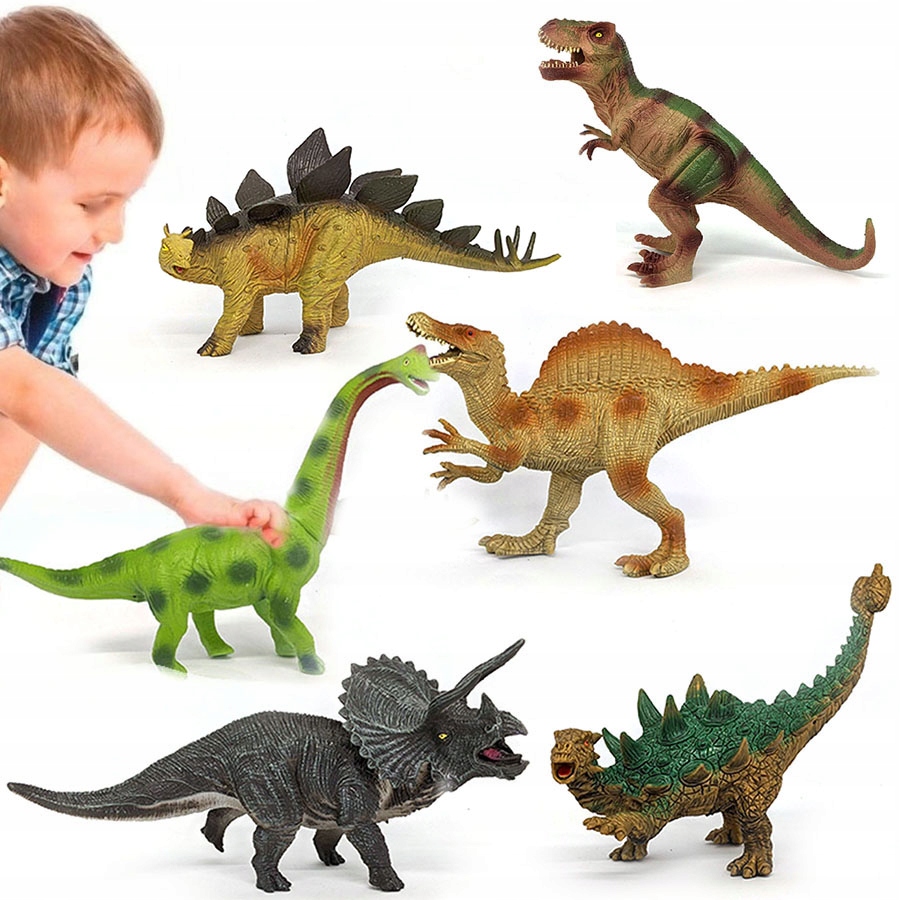 Veľké dinosaury 6 x dinosaur T-Rex figurín sada