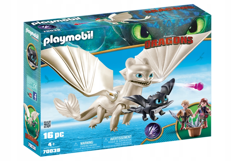 PlayMobil 70038 Dragons White Furia s malým drakom