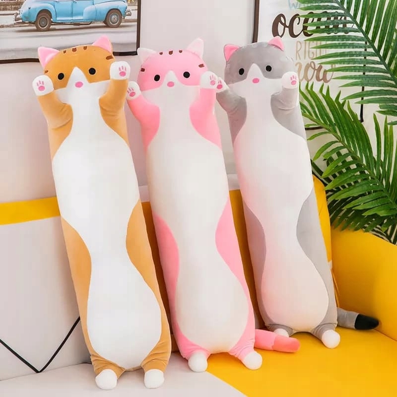 Vankúš s mačkou dlhá plyšová mačka 70 cm xxl