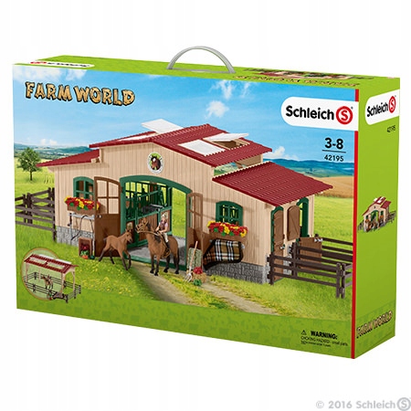 Schleich 42195 stajne a kone, prístrešok, prístup. NOVÝ