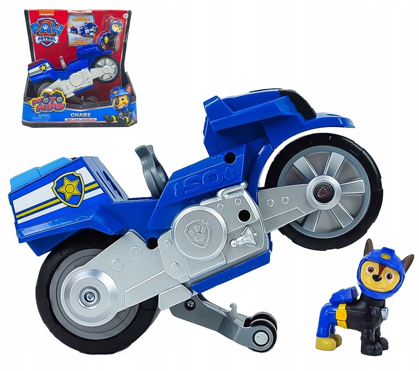 Pes hliadky Chase figurína a motocyklové moto mláďatá
