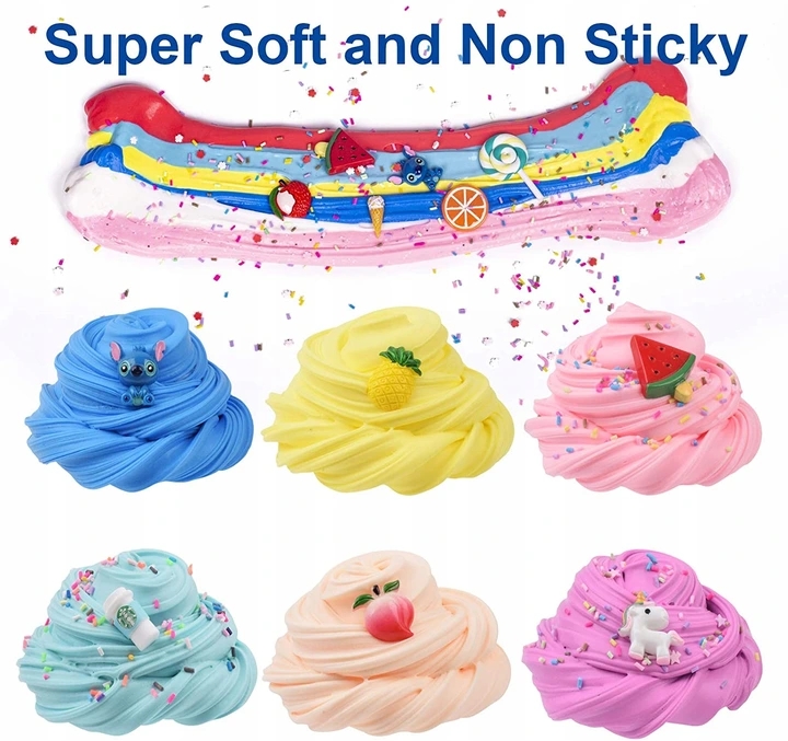 Fluffy Floam Slime Stres Stres Relife Hračky