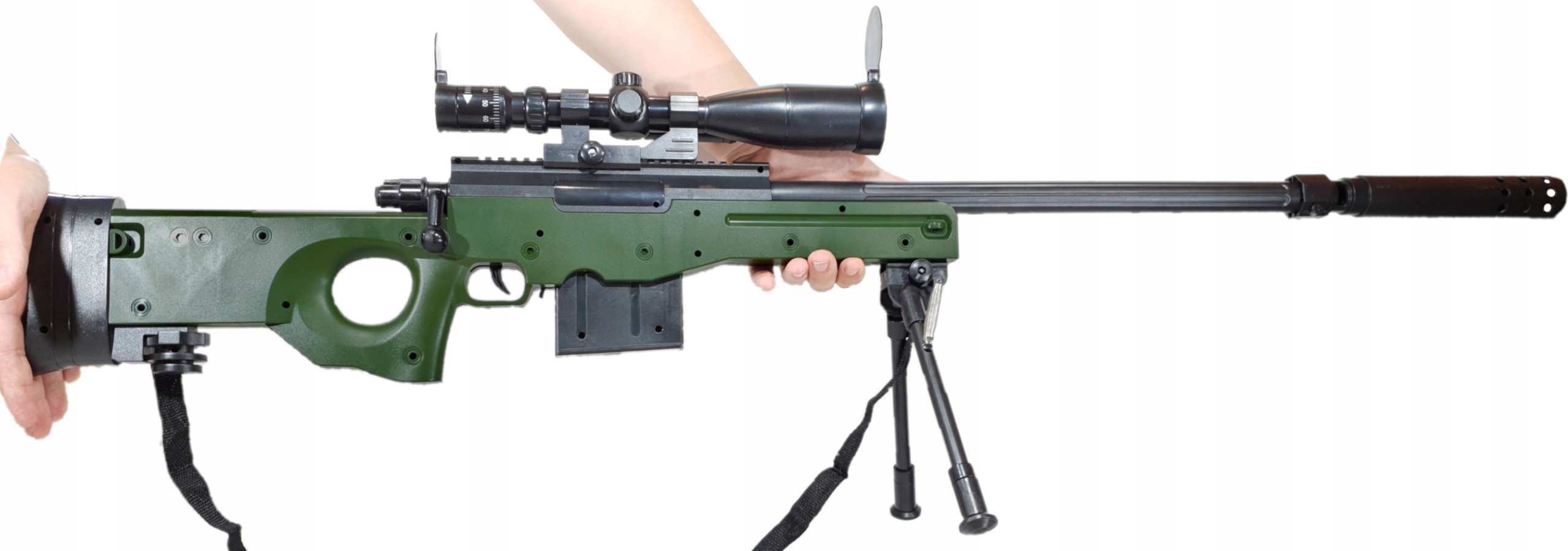 Ostreľovacia puška pre gule AWP s ďalekohľadom + laser
