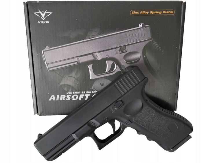Guľová pištoľ Glock 17 Replika 1: 1 kovový ASG