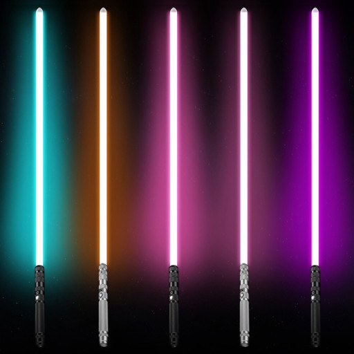 Ľahký laserový meč RGB 7 farieb fx zvuk