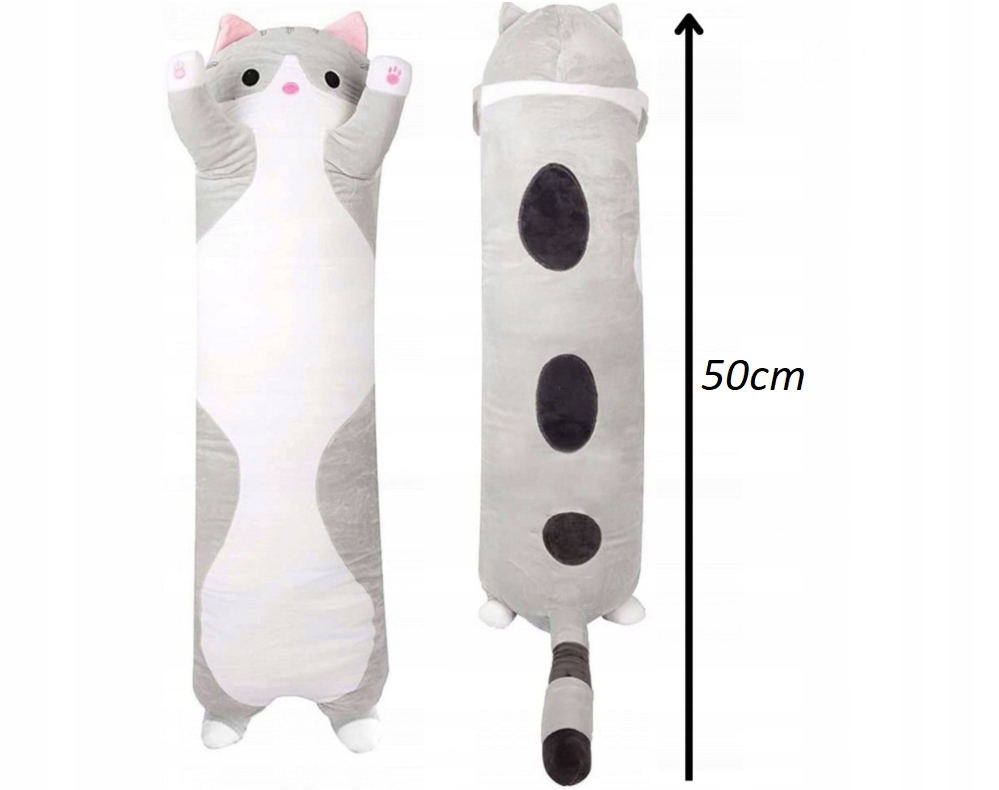 Dlhé mačiatko maskot vankúš na plnenie plyšového plynu 50 cm