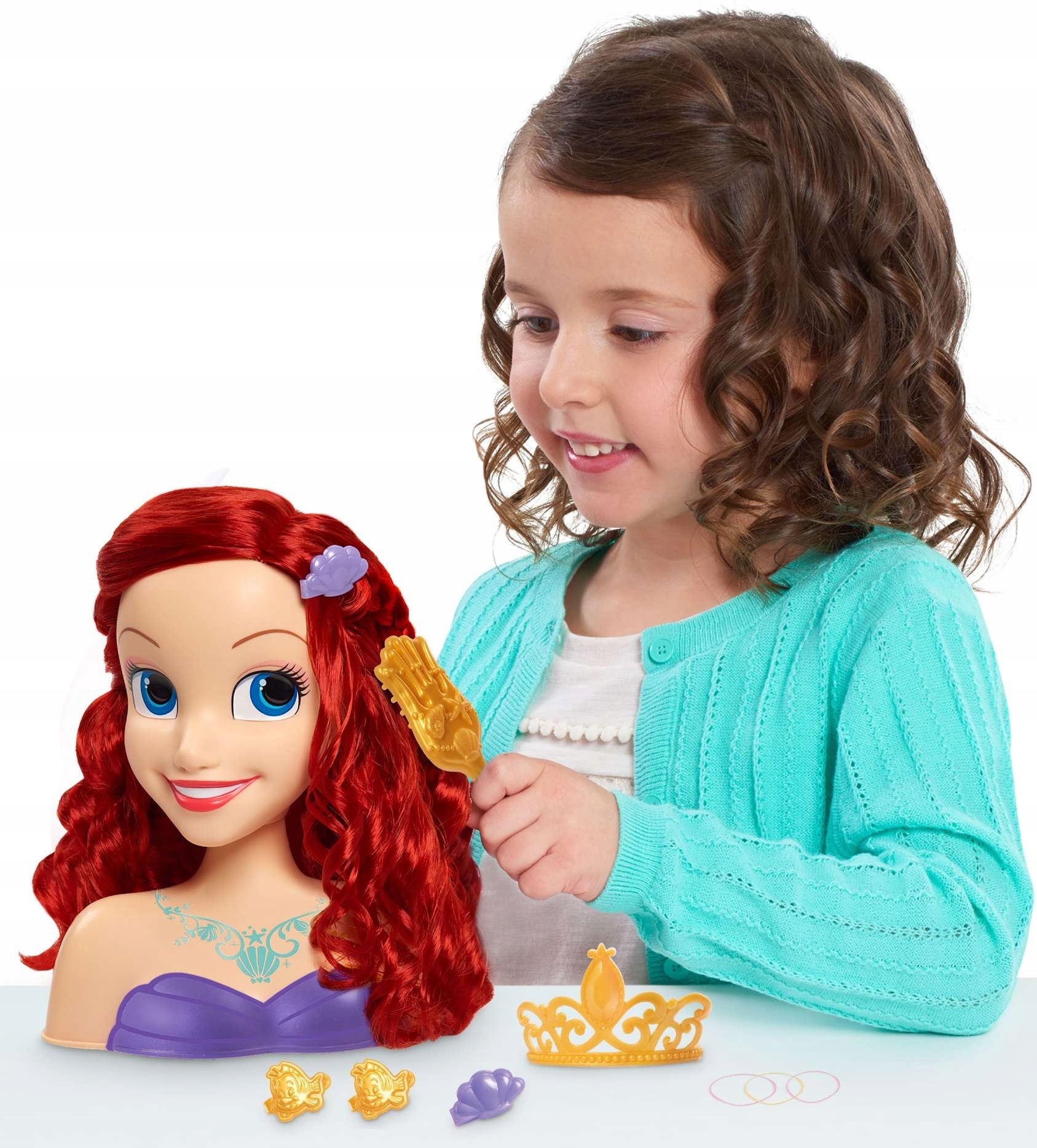 Styling hlava na česanie Ariel Doll+ Cufflinks