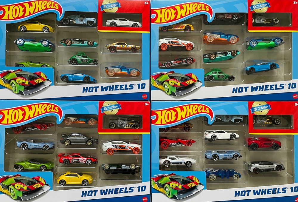 Horúce kolesá 10-PAK SEAWS CAR MATTEL SET