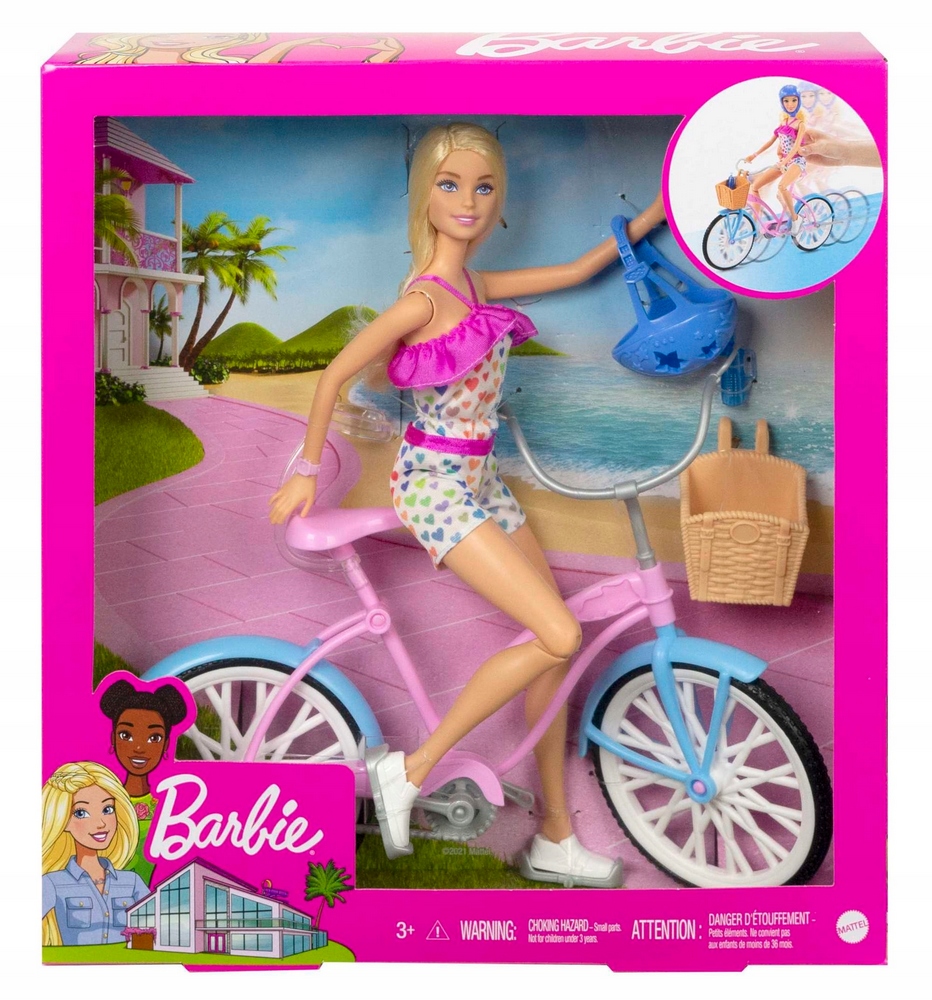 Barbie Doll na bicykli + Hby28 Bike