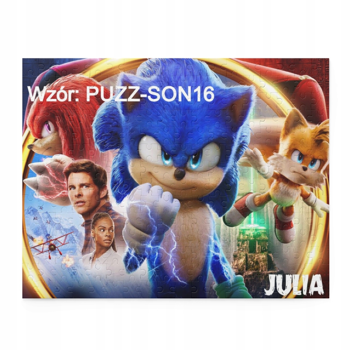 Puzzle + názov Box Sonic 2 Hedgehog A3 252EL