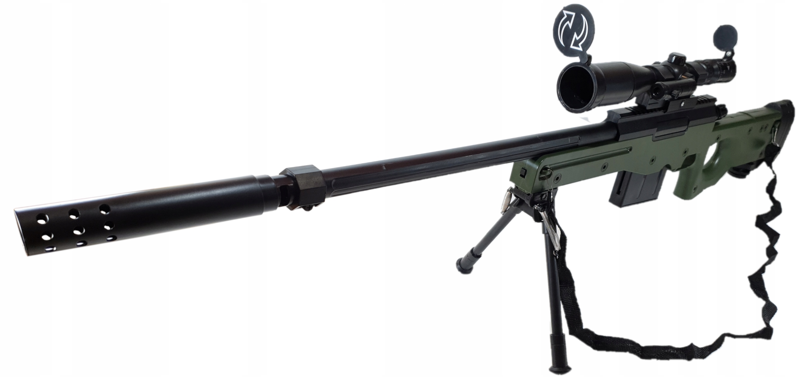 Ostreľovacia puška pre gule AWP s ďalekohľadom + laser