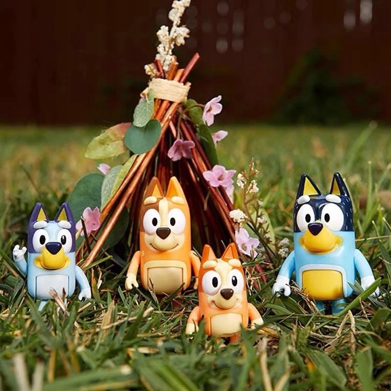 Originálne figúrky z Bluey Fairy Tale s darčekom pre rodinu 8 PCS