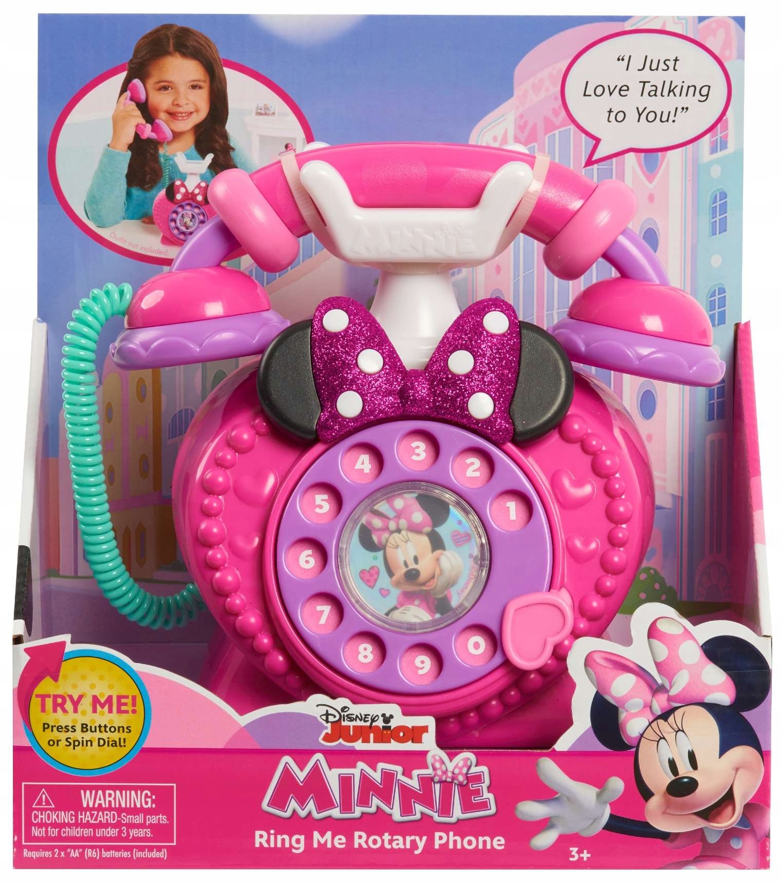 Mouse Minnie telefón s rotačným štítom Dauglane