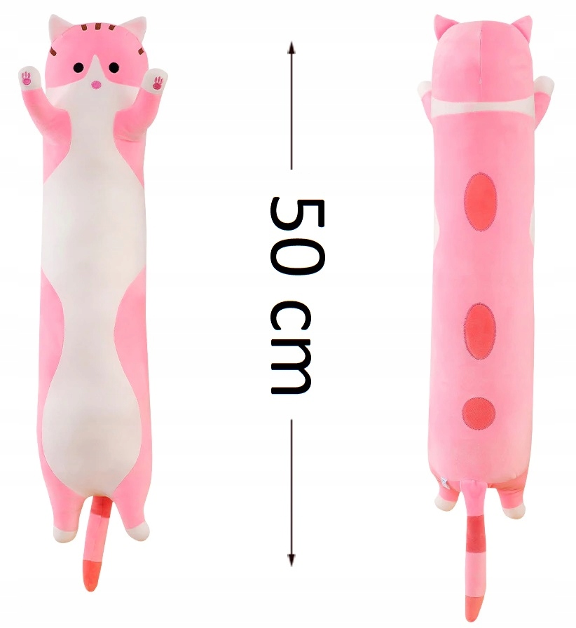 Dlhé mačiatko maskot plnené vankúšom 50 cm xxl