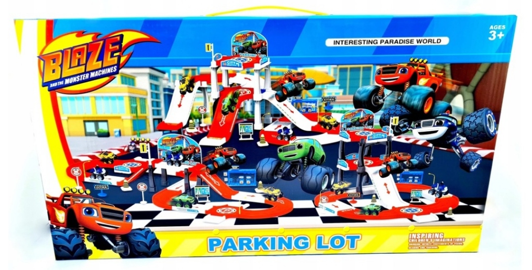 Track Blaze a Mega Machine Parking Set a 2 autá