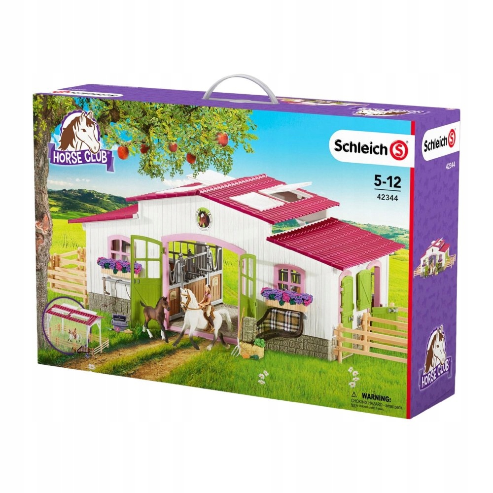 Schleich White-ružový stabilný + príslušenstvo 42344