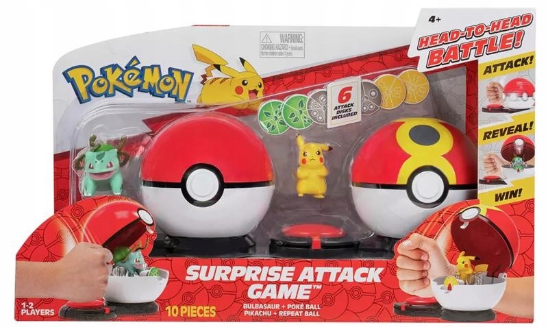 Pokemon hrá prekvapivý útok Pikachu vs Bulbasaur