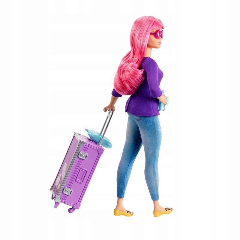 Barbie Daisy Doll s mačiatkou na cestovaní FWV26