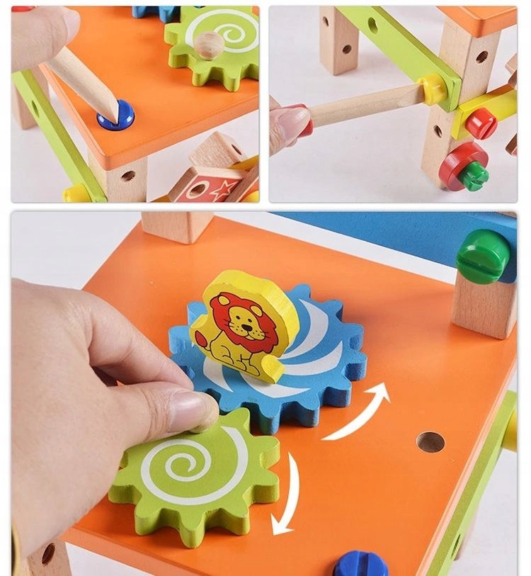 Drevené montážne stoličky Montessori bloky