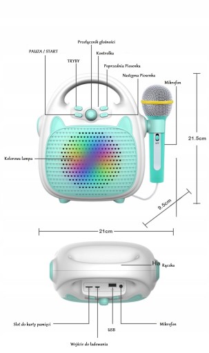 Karaoke mikrofón reproduktor Bluetooth Deti set