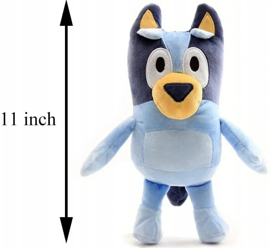 4x rodina Bluey Cuddly hračkársky maskot