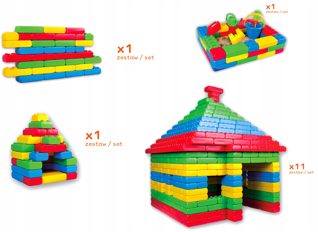 Marioinex Polish Blocks Mega Brick 33 El