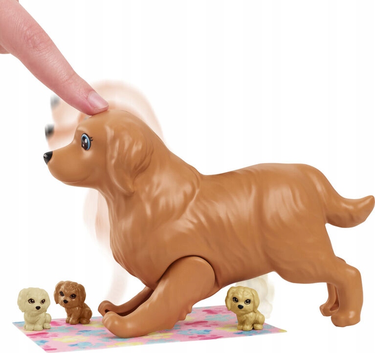 Barbie Doll Birth of Dogs Doll + 4 Dogs
