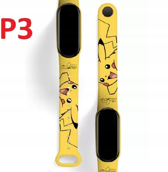 Digitálne hodinky LED farebná pikeva pokemon deti