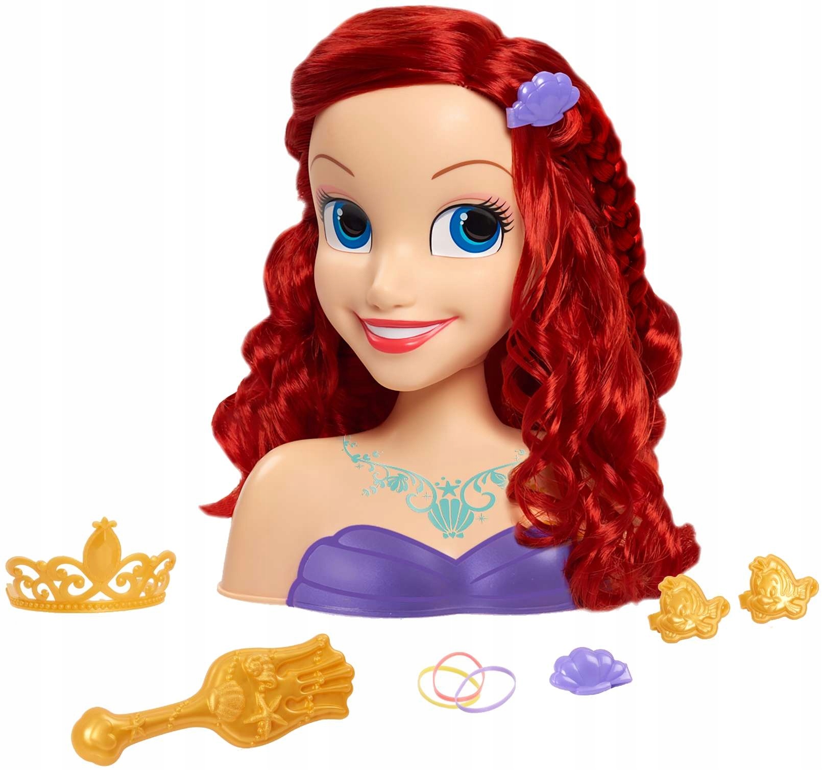 Styling hlava na česanie Ariel Doll+ Cufflinks