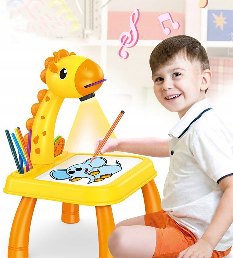 Kreslenie projektora žirafy hudba pre deti