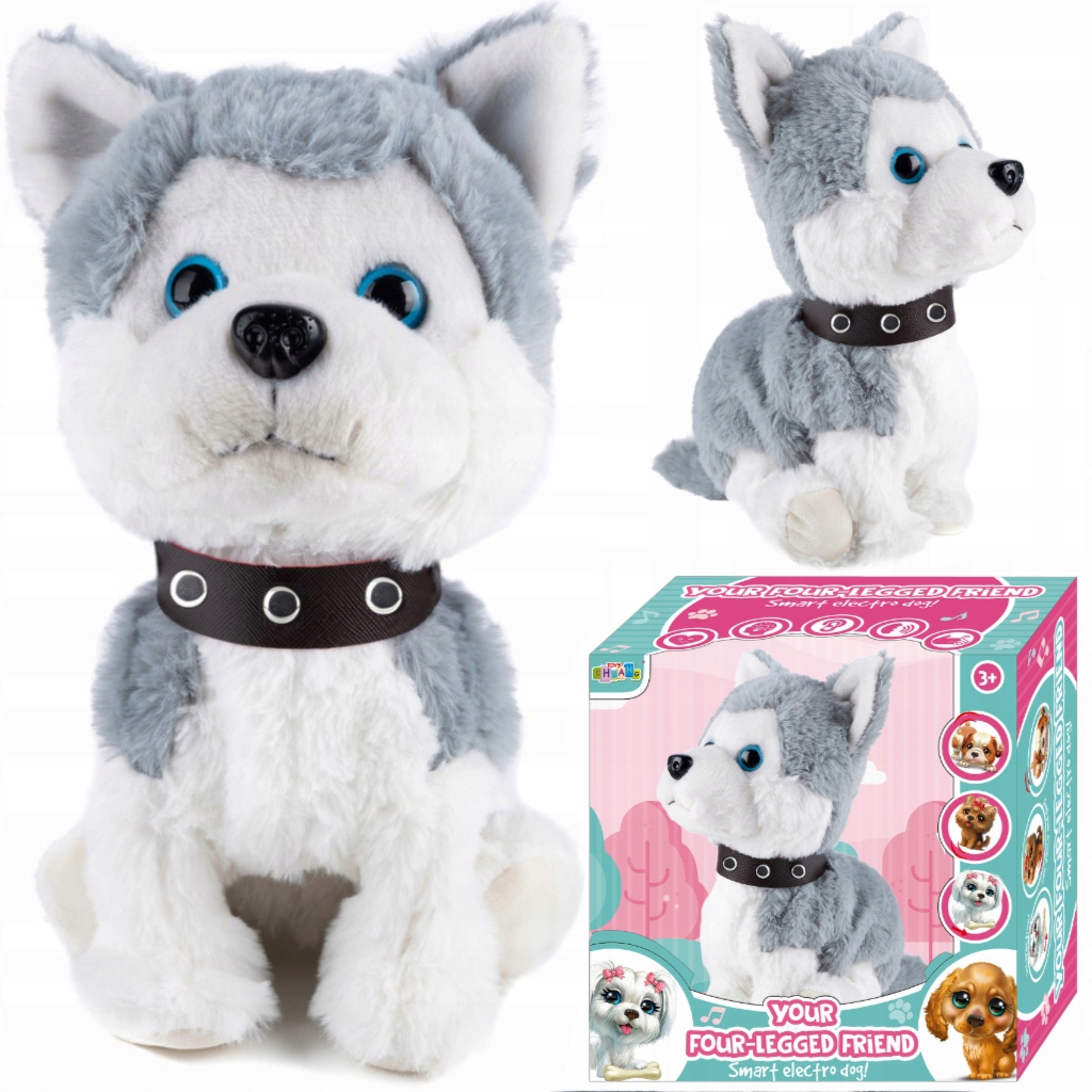 Interaktívny pes reaguje na dotyk husky
