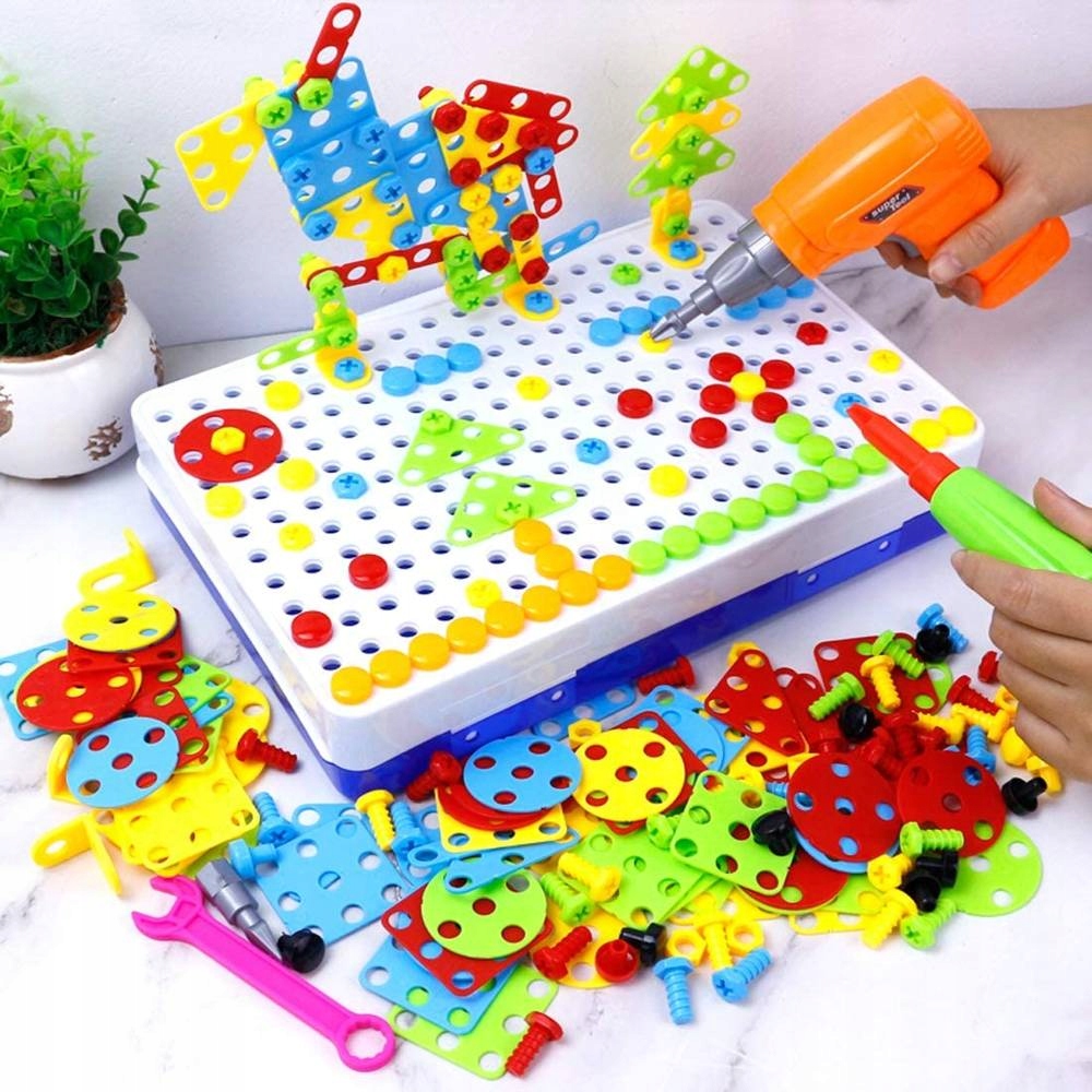 Stavebné bloky skrutkovač skrutkovač 3D set