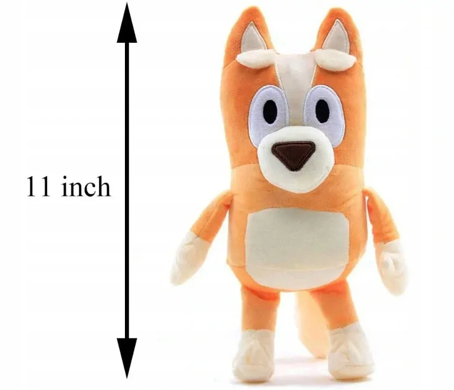 4x rodina Bluey Cuddly hračkársky maskot