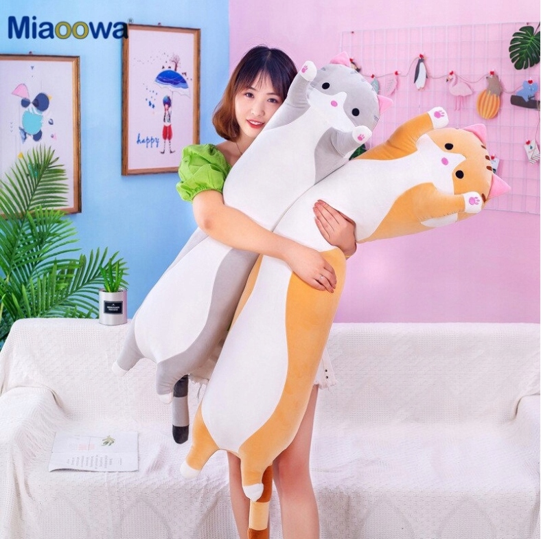 Dlhé mačiatko maskot vankúš Plyš 150 cm xl