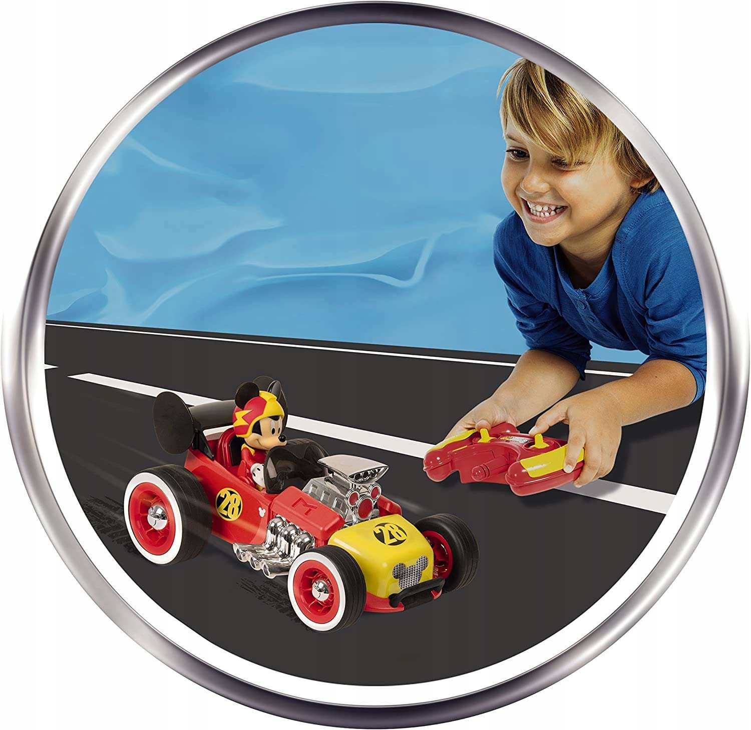 Na diaľku ovládané auto Mickey Hot Rod RC