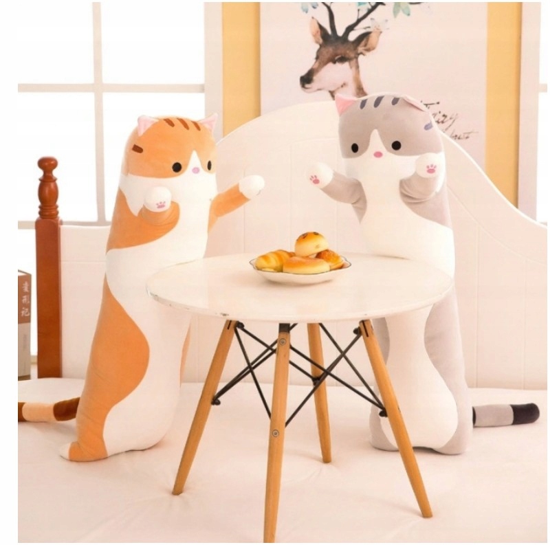 Dlhé mačiatko maskot vankúš na plnenie plyšového plynu 50 cm