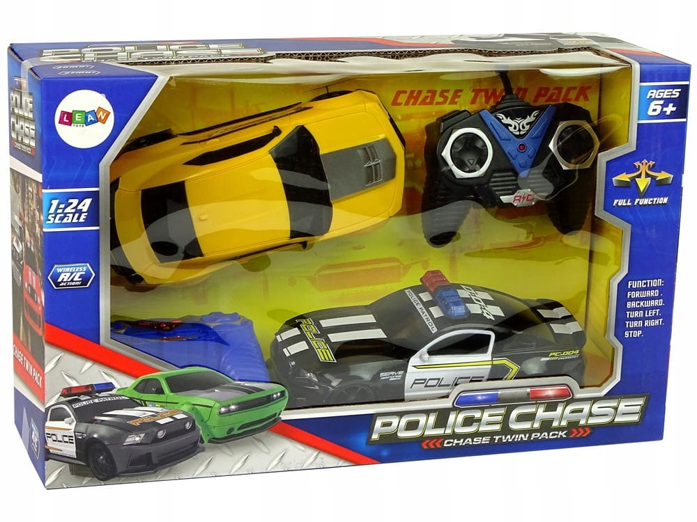 Diaľkové vozidlá s kontrolovaným políciou Chase 2 autá:
