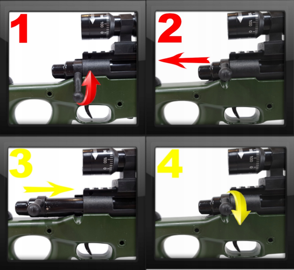 Ostreľovacia puška pre gule AWP s ďalekohľadom + laser
