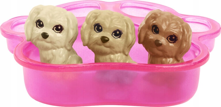 Barbie Doll Birth of Dogs Doll + 4 Dogs