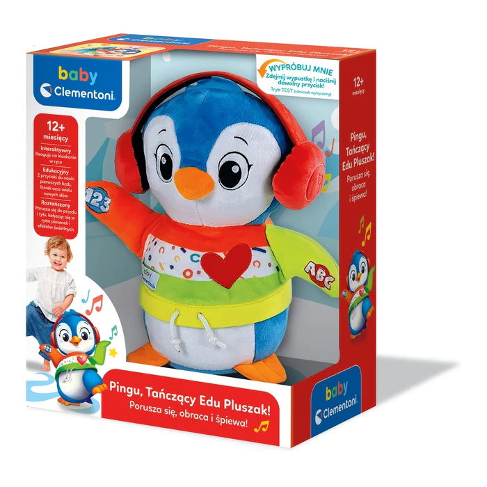 PINGU Dancing Edu Edukačná plyšová hračka CLEMENTONI