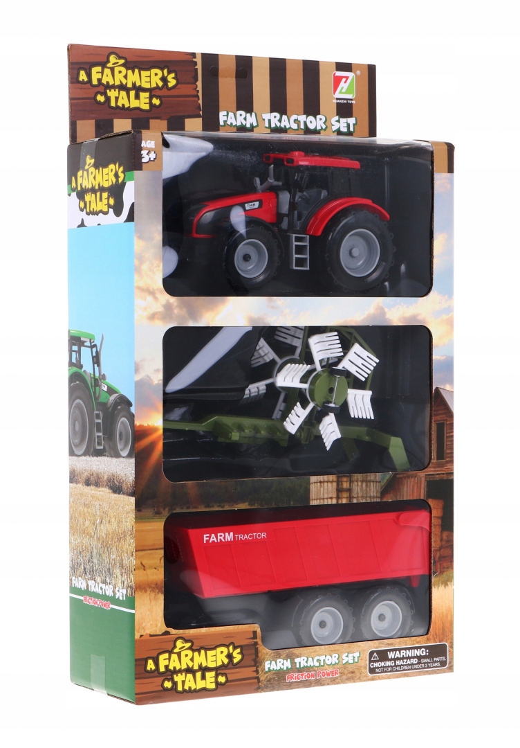 Traktorový traktorový traktor set so strojom