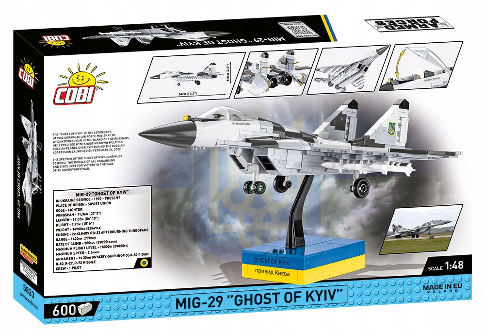 Bloky Cobi 5833 Plane Mig 29 Kiev Spirit Ltd