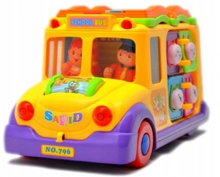 Autobus s darčekovou knihou brožúry pre chlapca