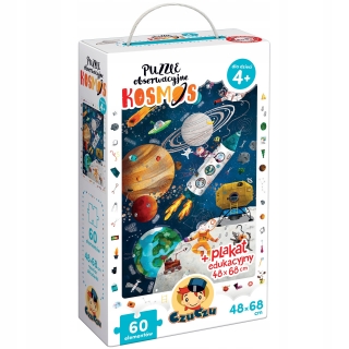 Puzzle pozorovania vesmíru Czuczu a plagát 4+