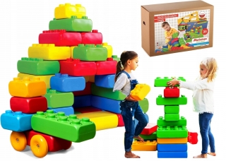 Stavebné bloky tehly najväčšie bloky + kolesá
