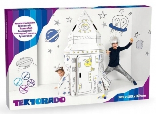 Kartónový dom maľby raketa veľké tekado